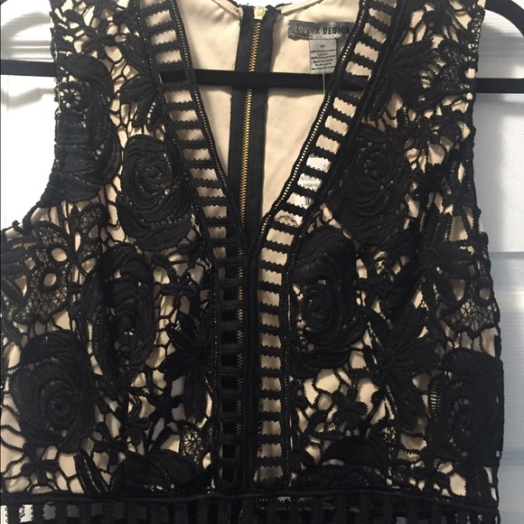 Black Lace Cocktail Dress - Picture 3 of 6